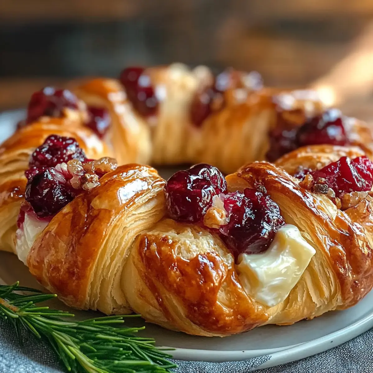Cranberry Brie Crescent Ring