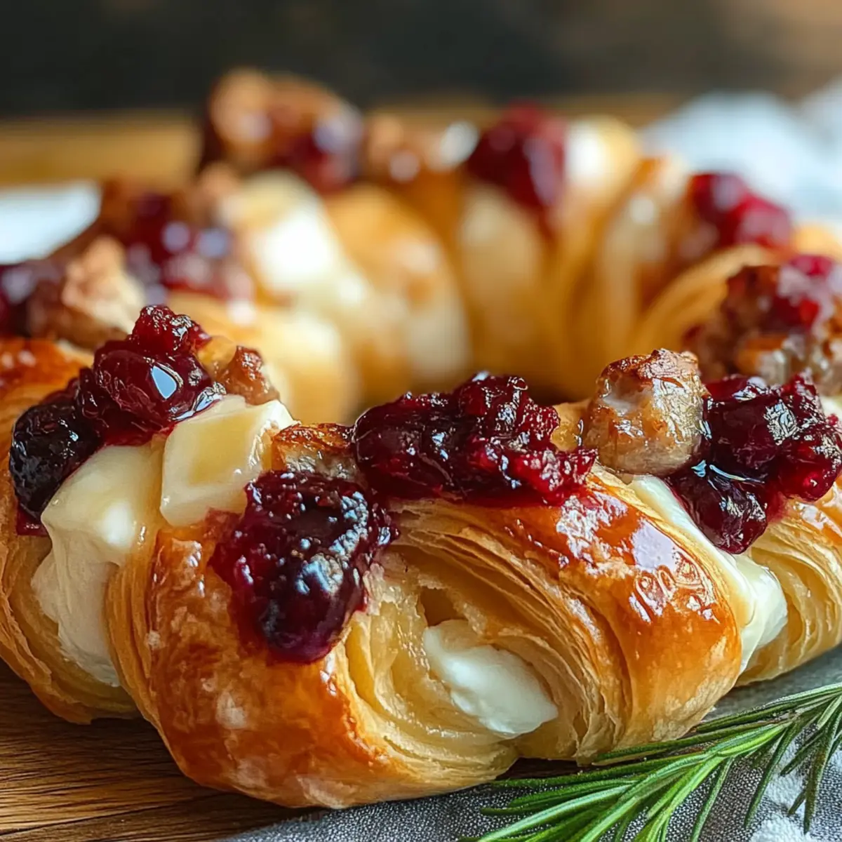 Cranberry Brie Crescent Ring