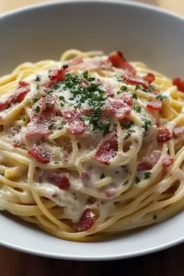 Cream Spaghetti with Bacon
