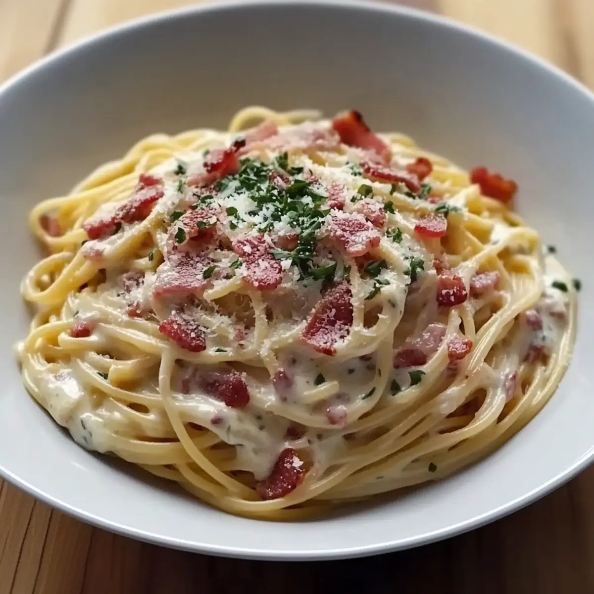 Cream Spaghetti with Bacon