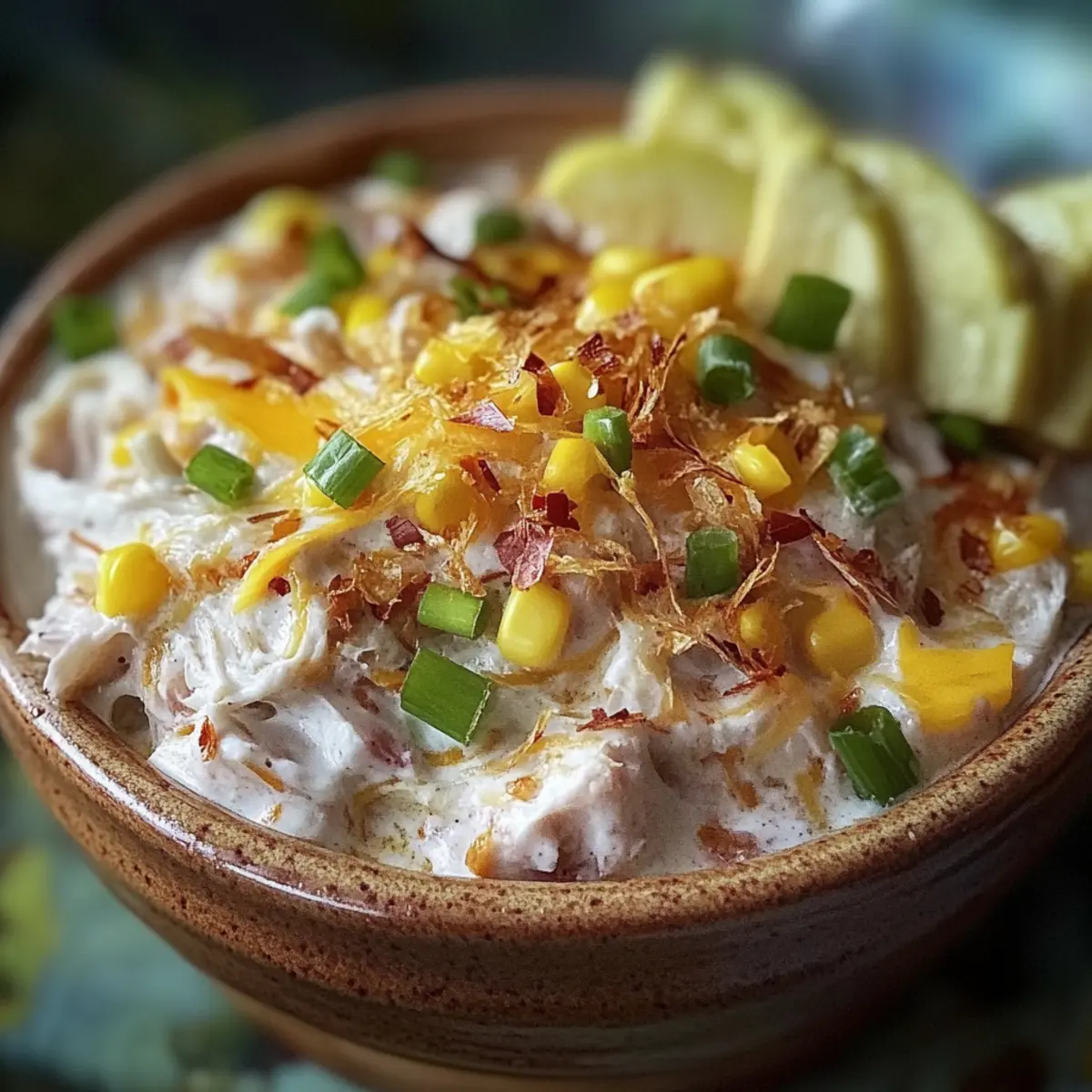Creamy Banana Pepper Chicken Dip