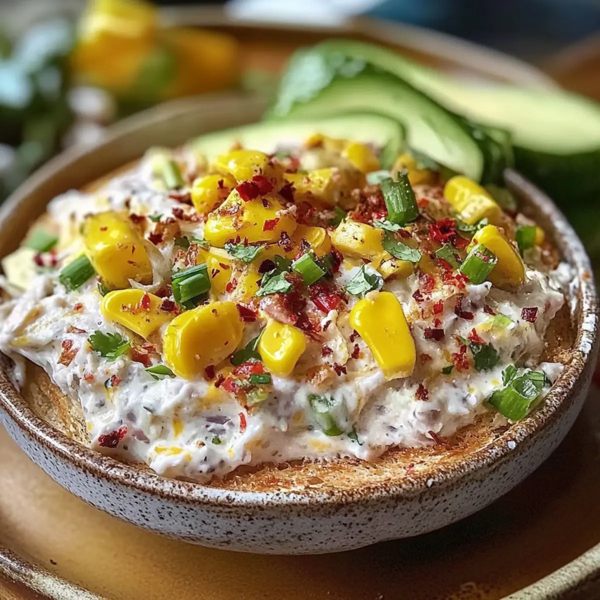 Creamy Banana Pepper Chicken Dip