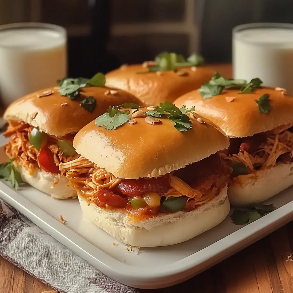Creamy Chicken Fajita Sliders