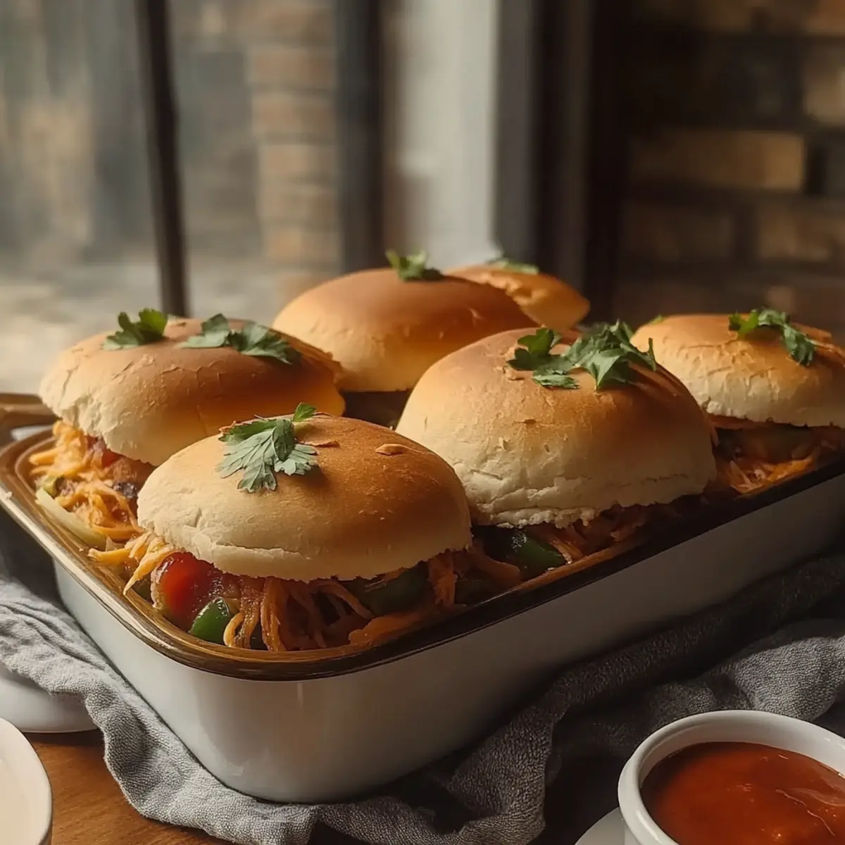 Creamy Chicken Fajita Sliders