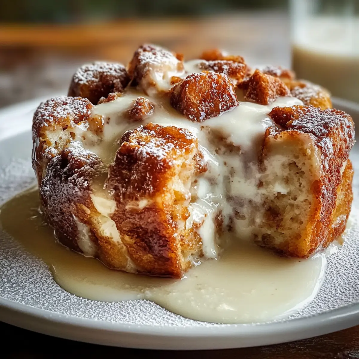Creamy Eggnog Donut Bread Pudding