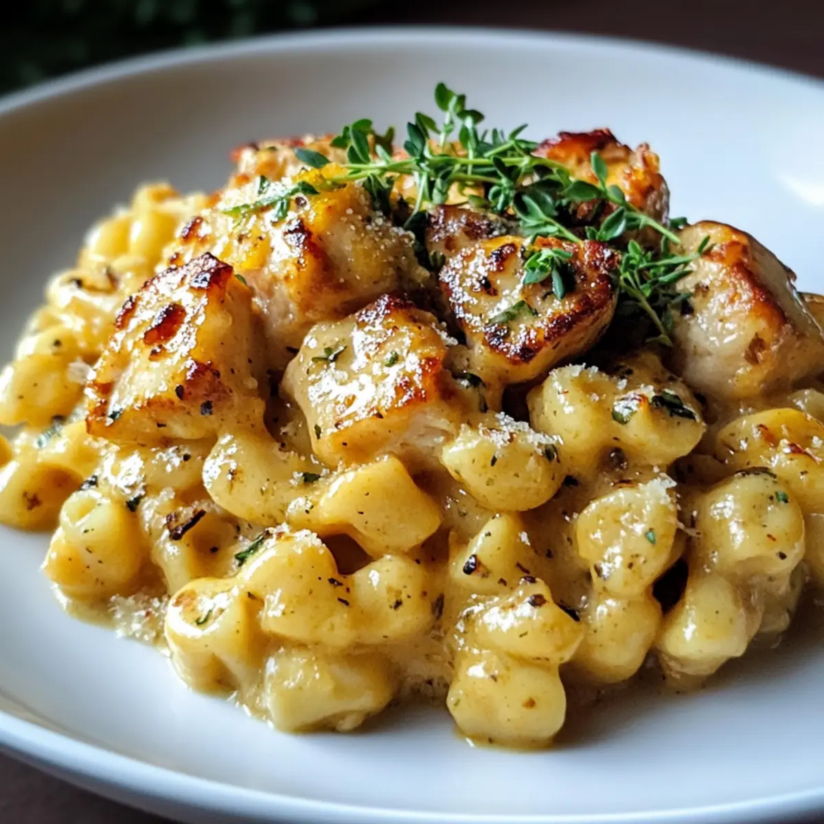 Creamy Honey Pepper Chicken Mac and Cheese