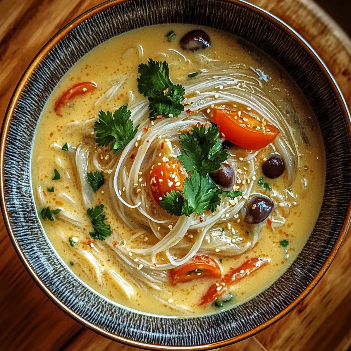 Creamy Nutty Noodle Soup