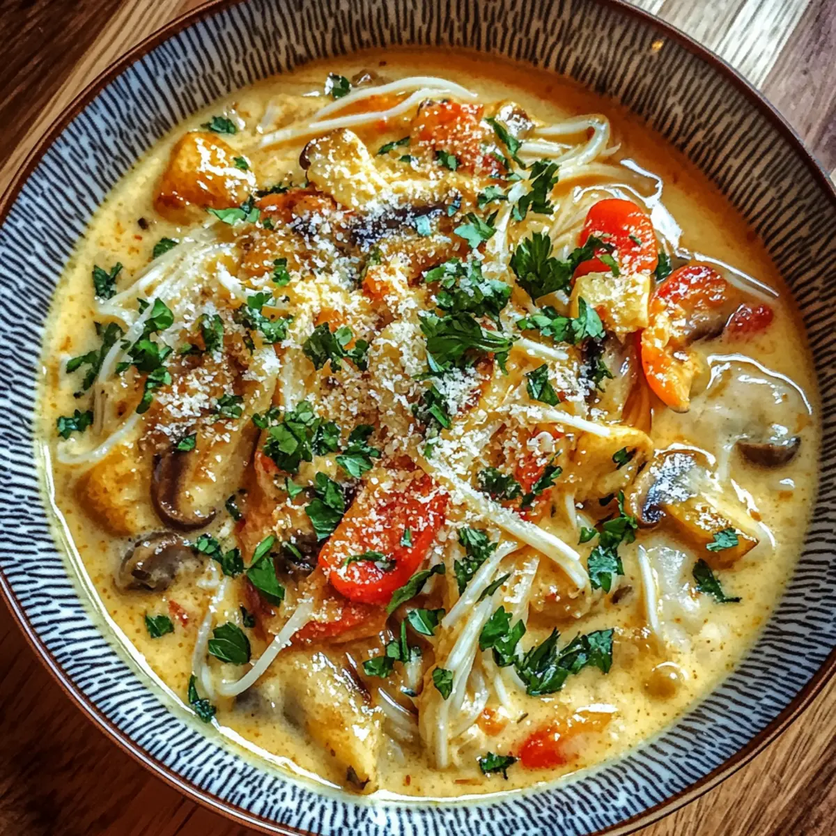 Creamy Nutty Noodle Soup