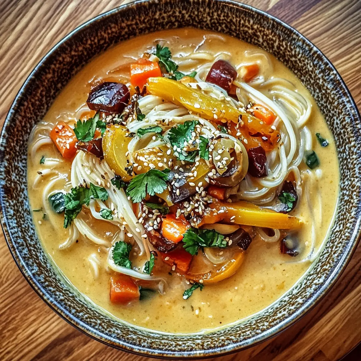 Creamy Nutty Noodle Soup