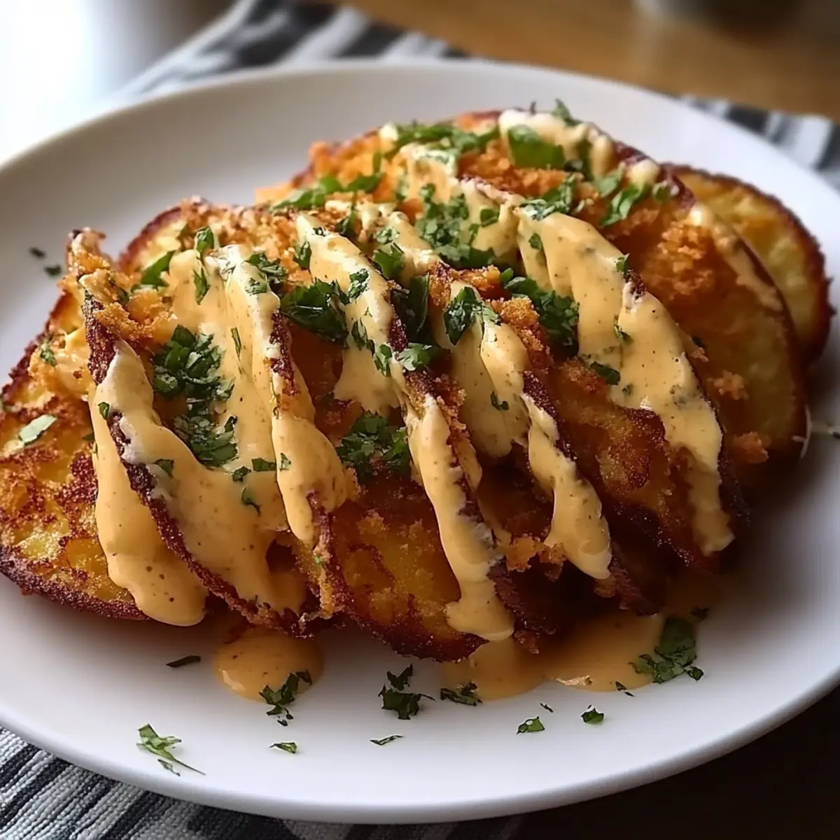 Crispy Chicken Alfredo Tacos