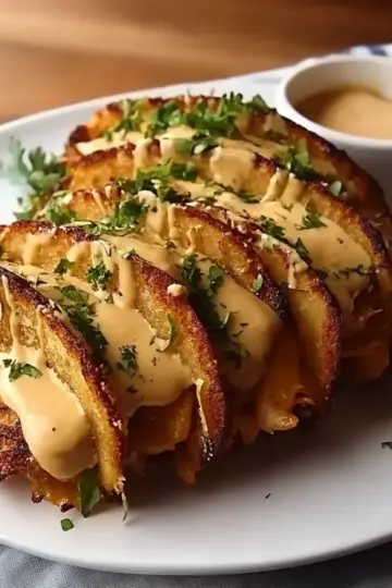 Crispy Chicken Alfredo Tacos