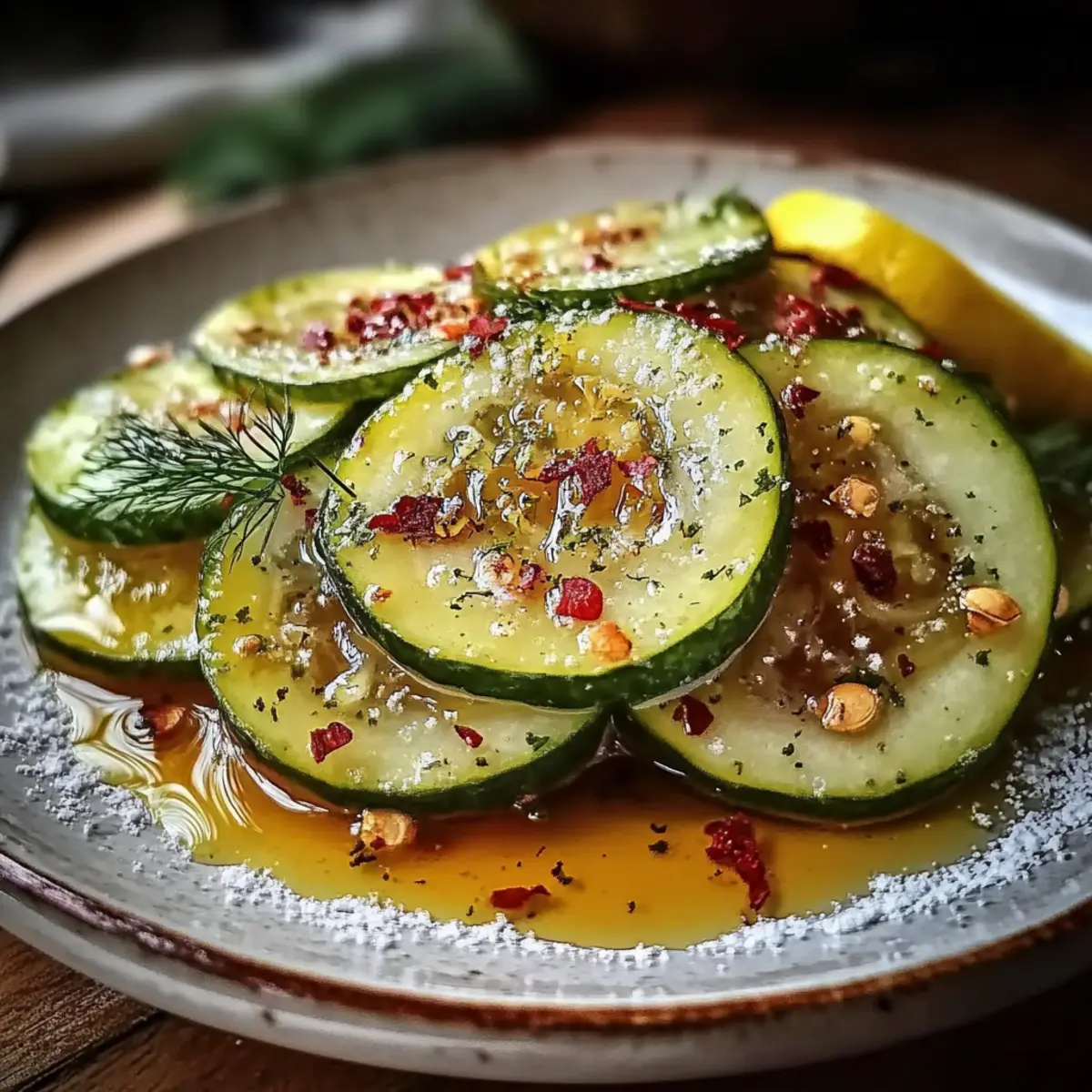 Crispy Cucumber Snack with Tangy Lemon Drizzle