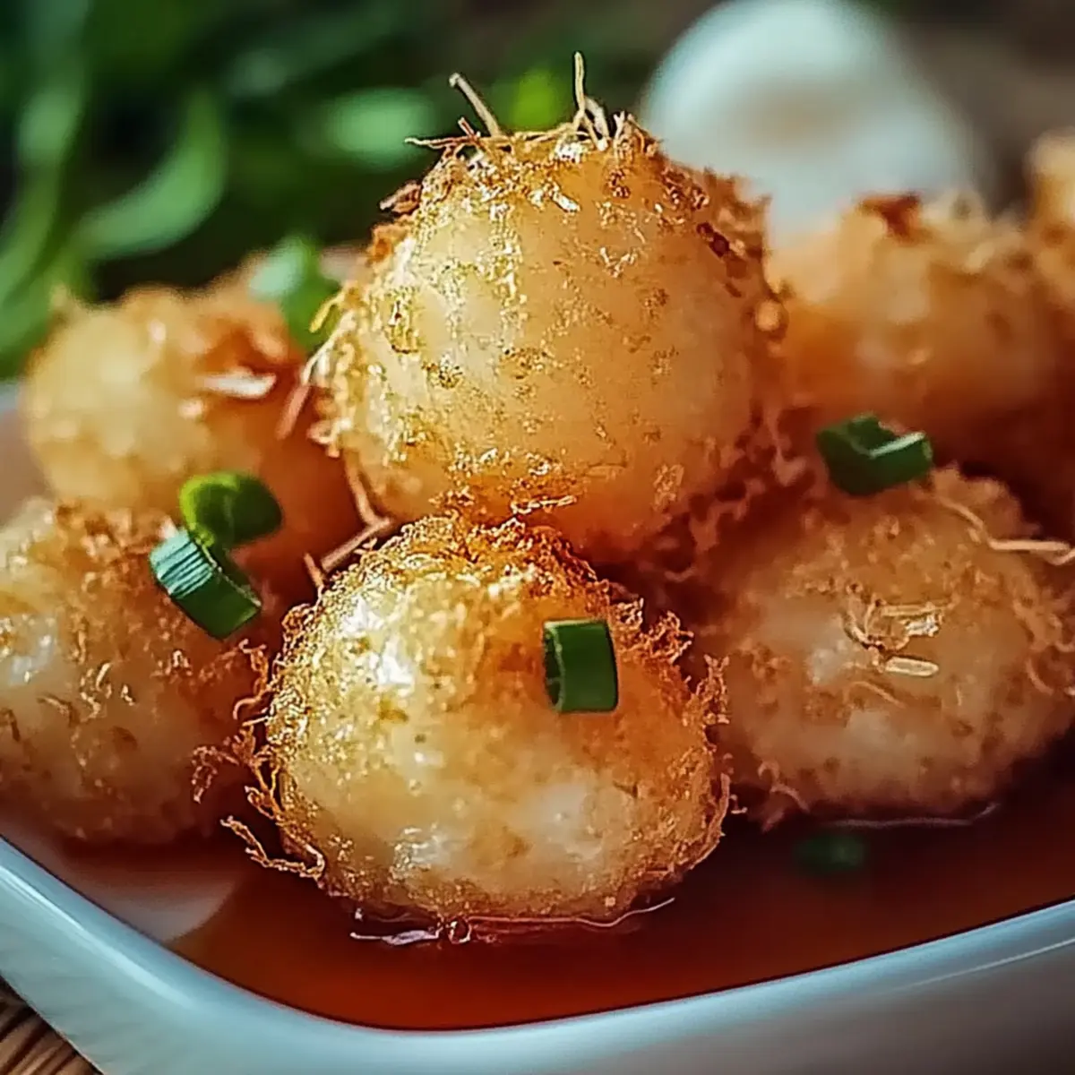 Crispy Shrimp Balls with Sweet Chili Sauce