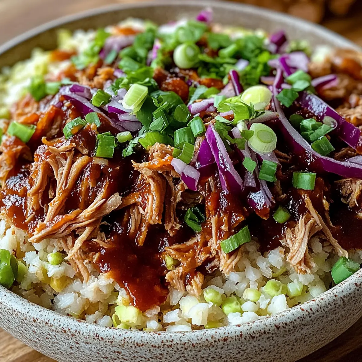 Crockpot Pulled Pork Bowls