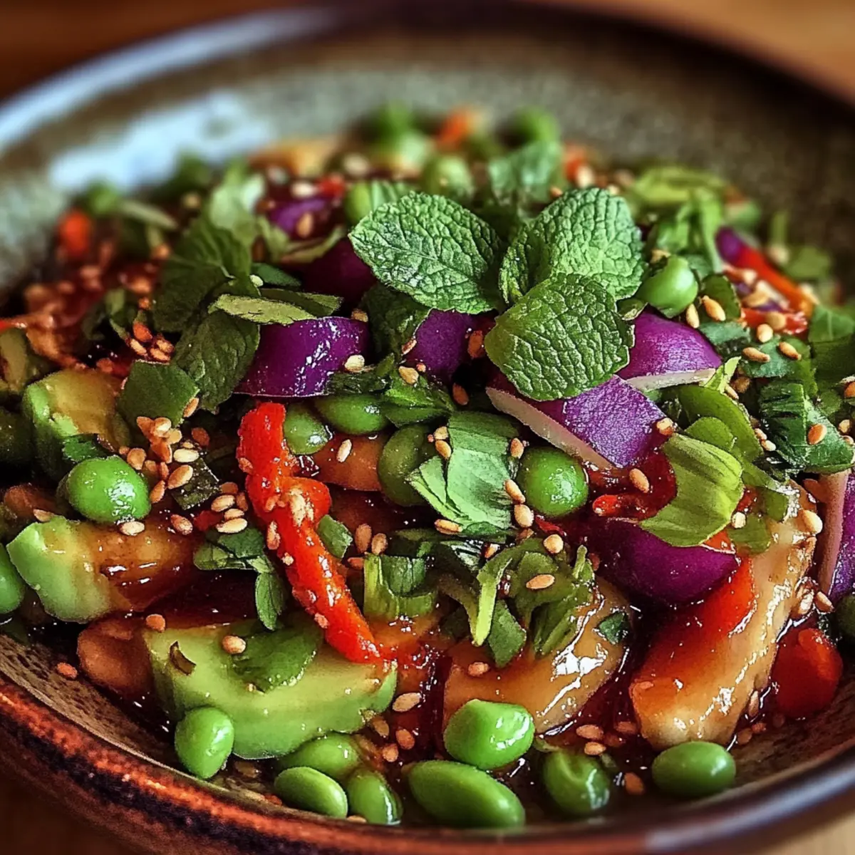 Crunchy Asian Edamame Salad