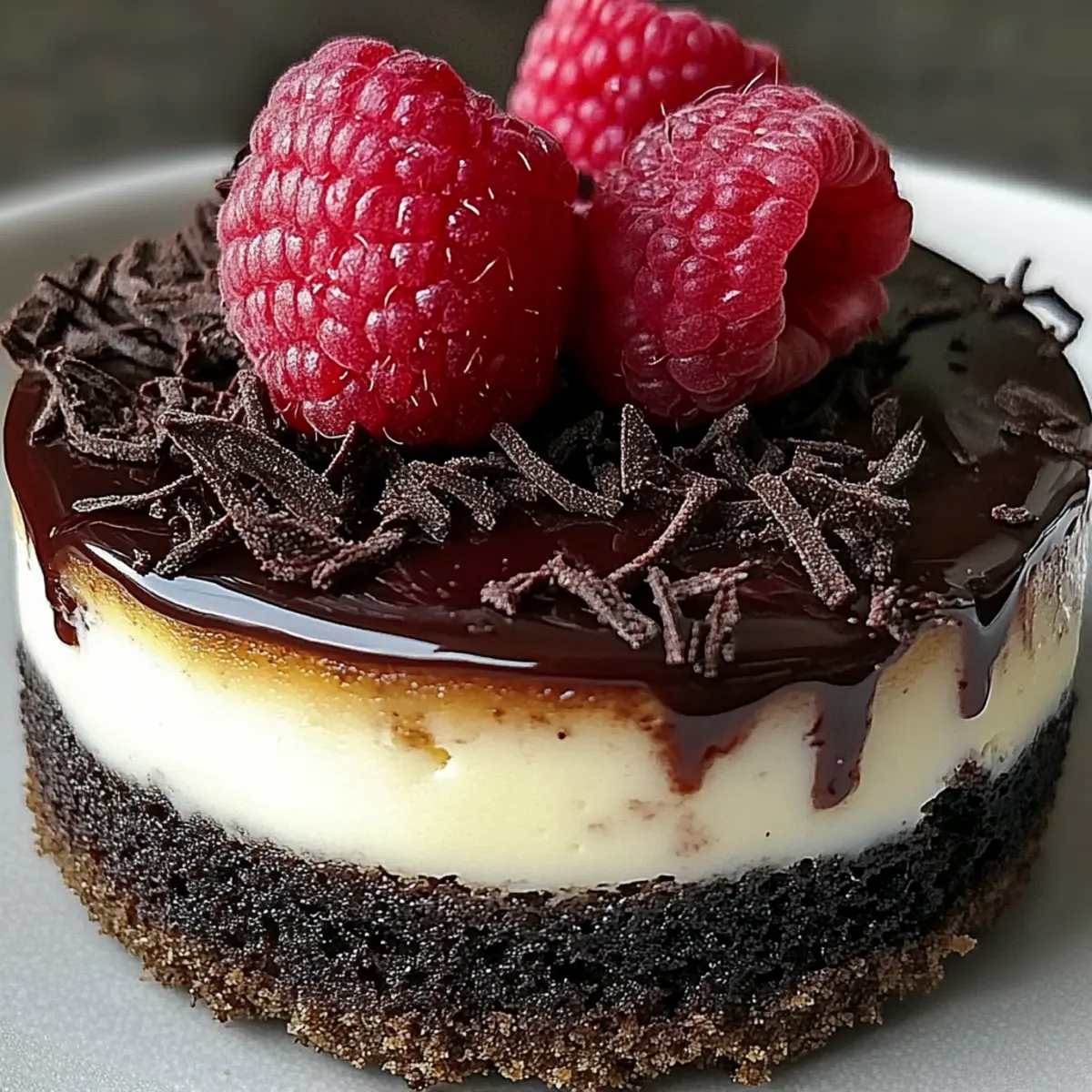 Decadent Dark Chocolate Raspberry Cheesecake