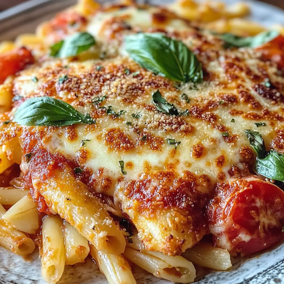 Dump-and-Bake Chicken Parmesan Casserole