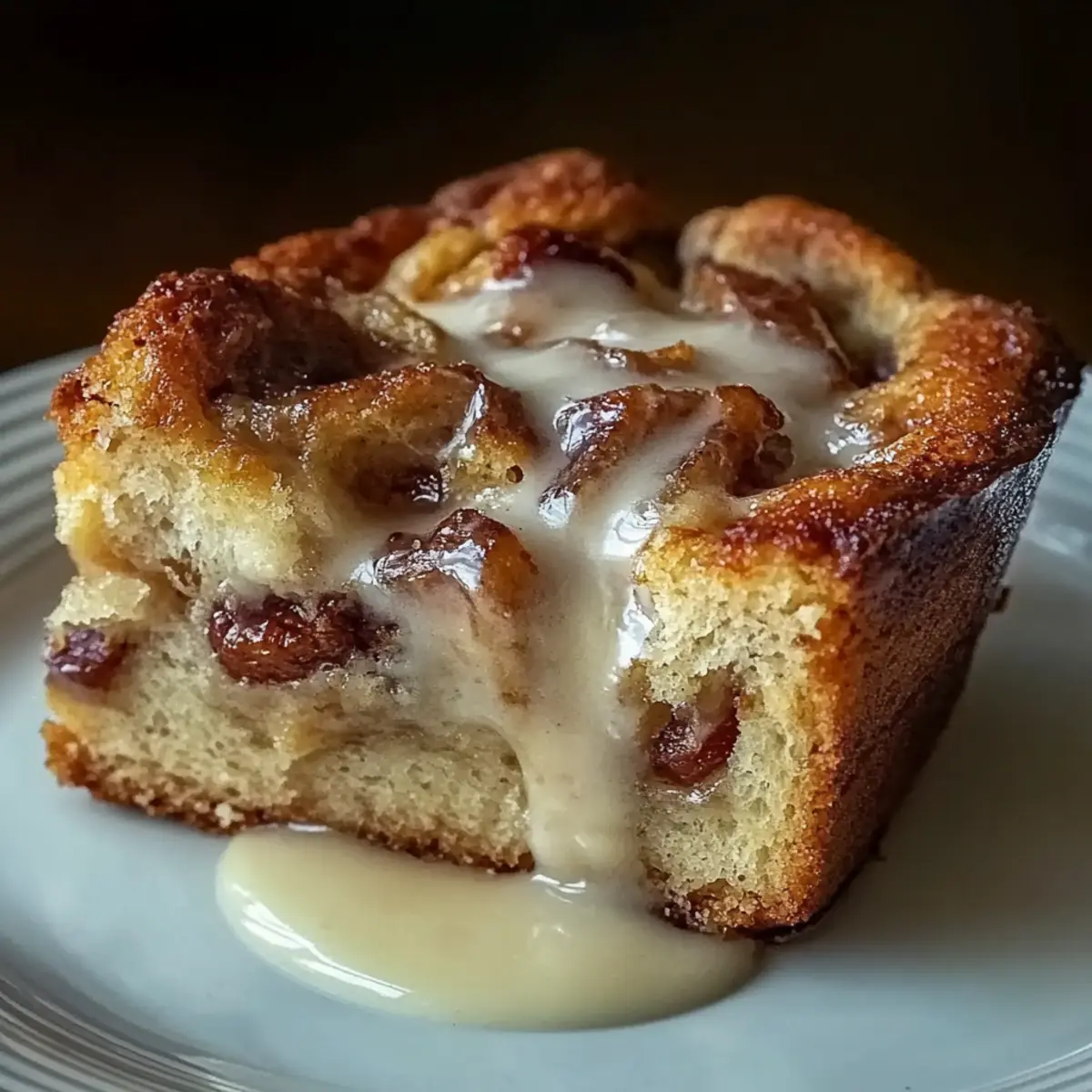 Festive Cinnamon Swirl Eggnog Bread Pudding