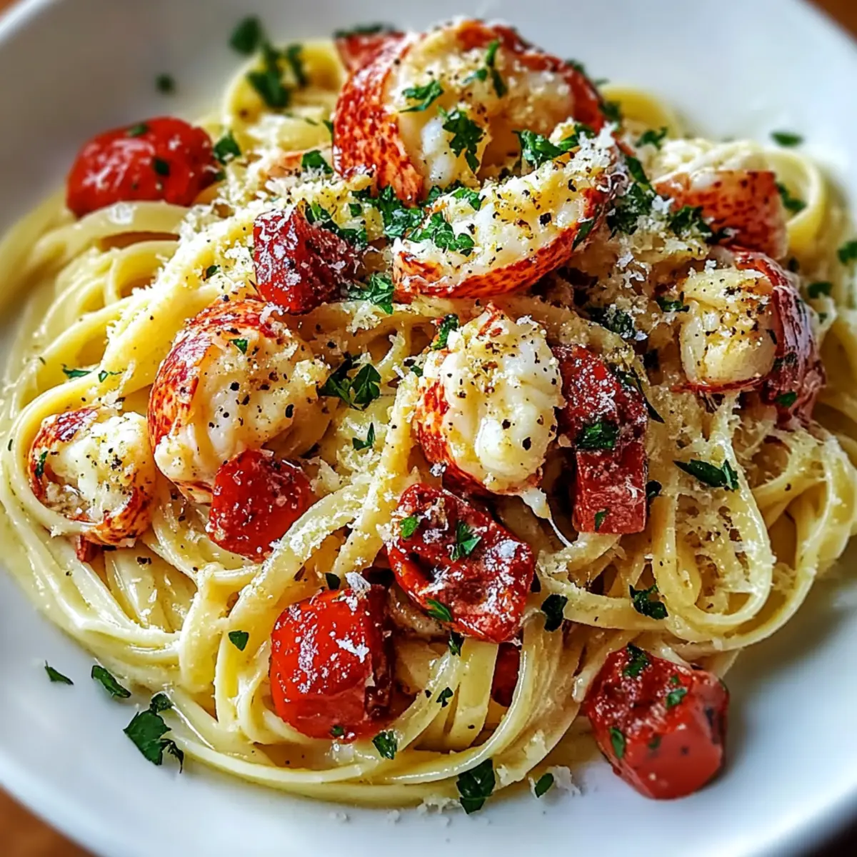 Garlic Butter Lobster Linguine