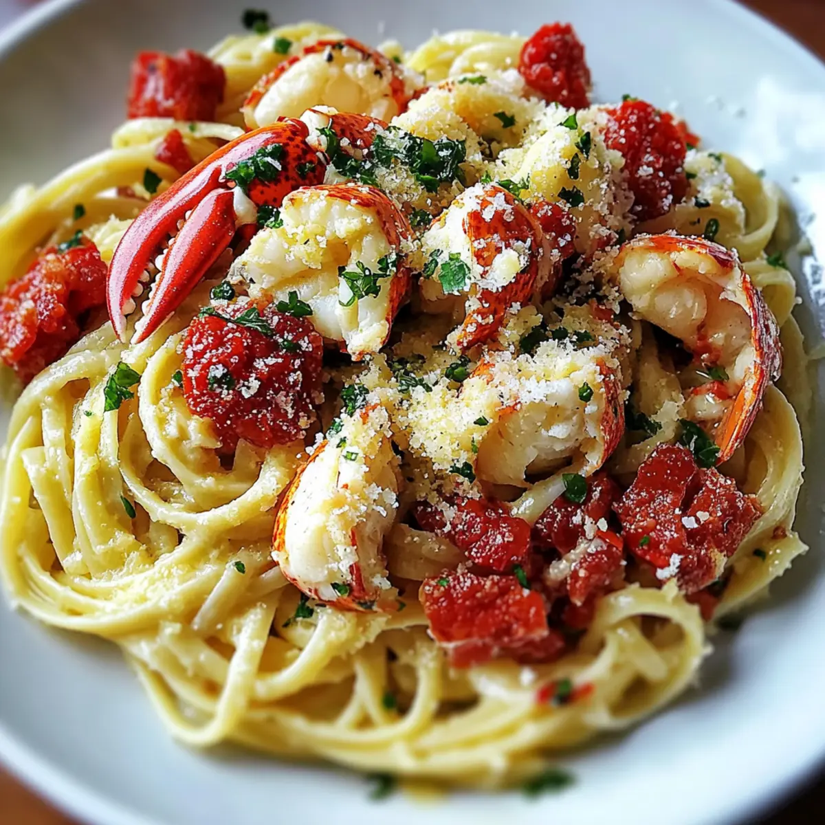 Garlic Butter Lobster Linguine
