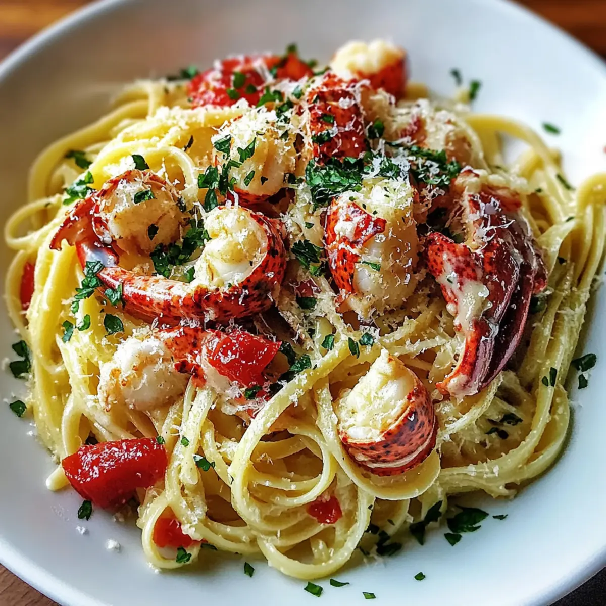 Garlic Butter Lobster Linguine