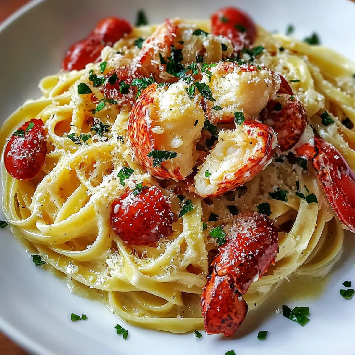Garlic Butter Lobster Linguine