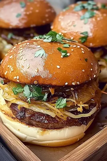 Garlic Pulled Beef Sliders