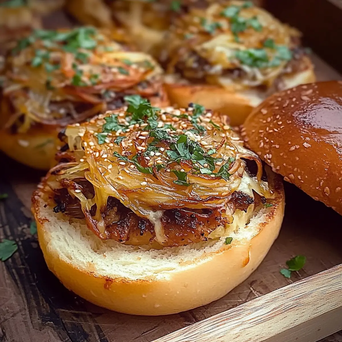 Garlic Pulled Beef Sliders