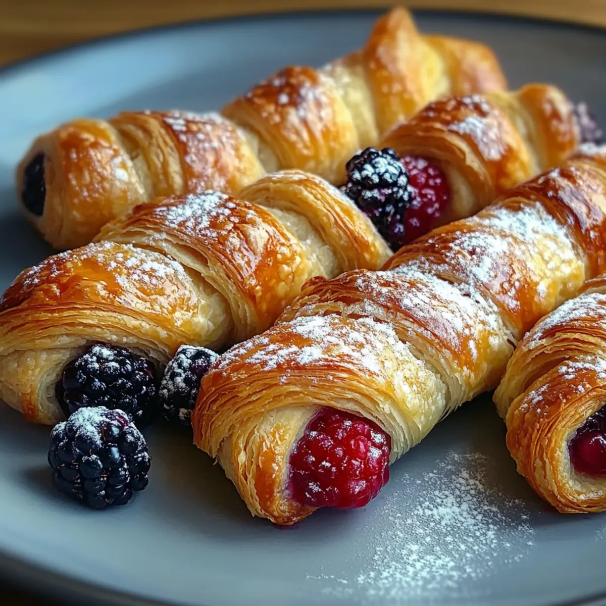 Golden Flaky Berry Puff Pastry Twists