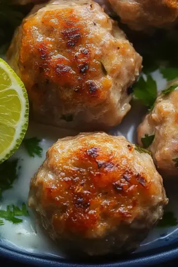 Greek Turkey Meatballs with Tzatziki