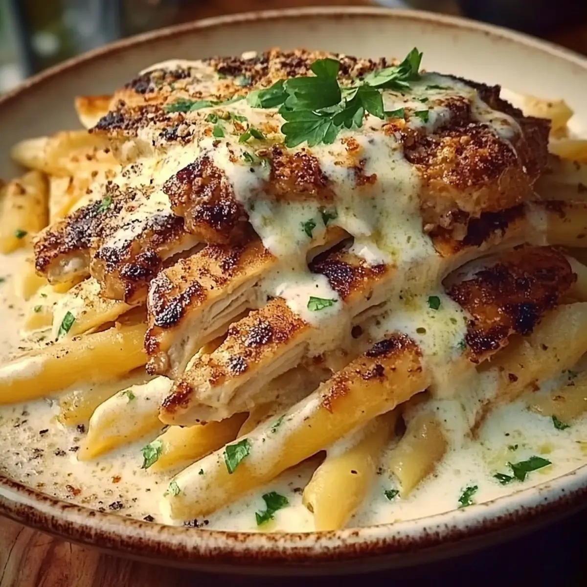 Grilled Chicken Alfredo Pasta
