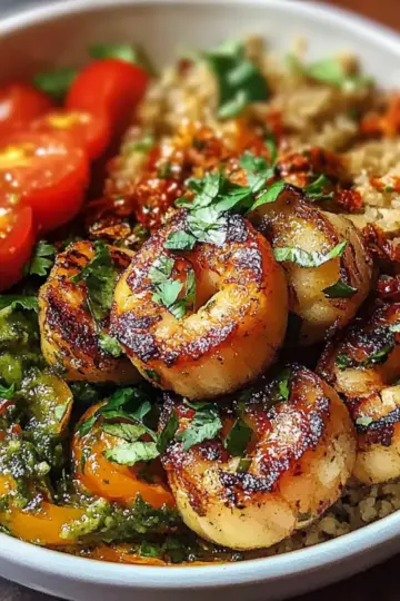 Healthy Grilled Shrimp Quinoa Bowl