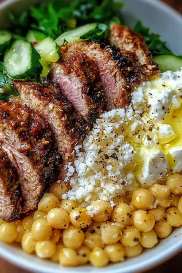 Healthy Mediterranean Steak Bowl