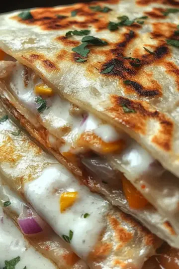 High-Protein Chicken Ranch Quesadilla