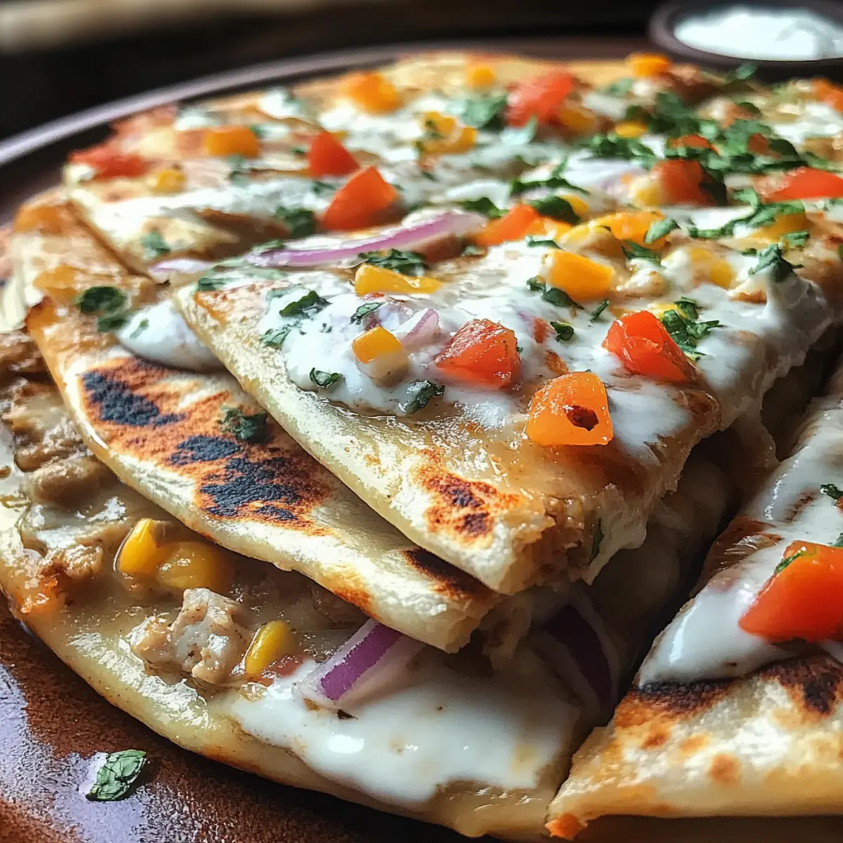 High-Protein Chicken Ranch Quesadilla