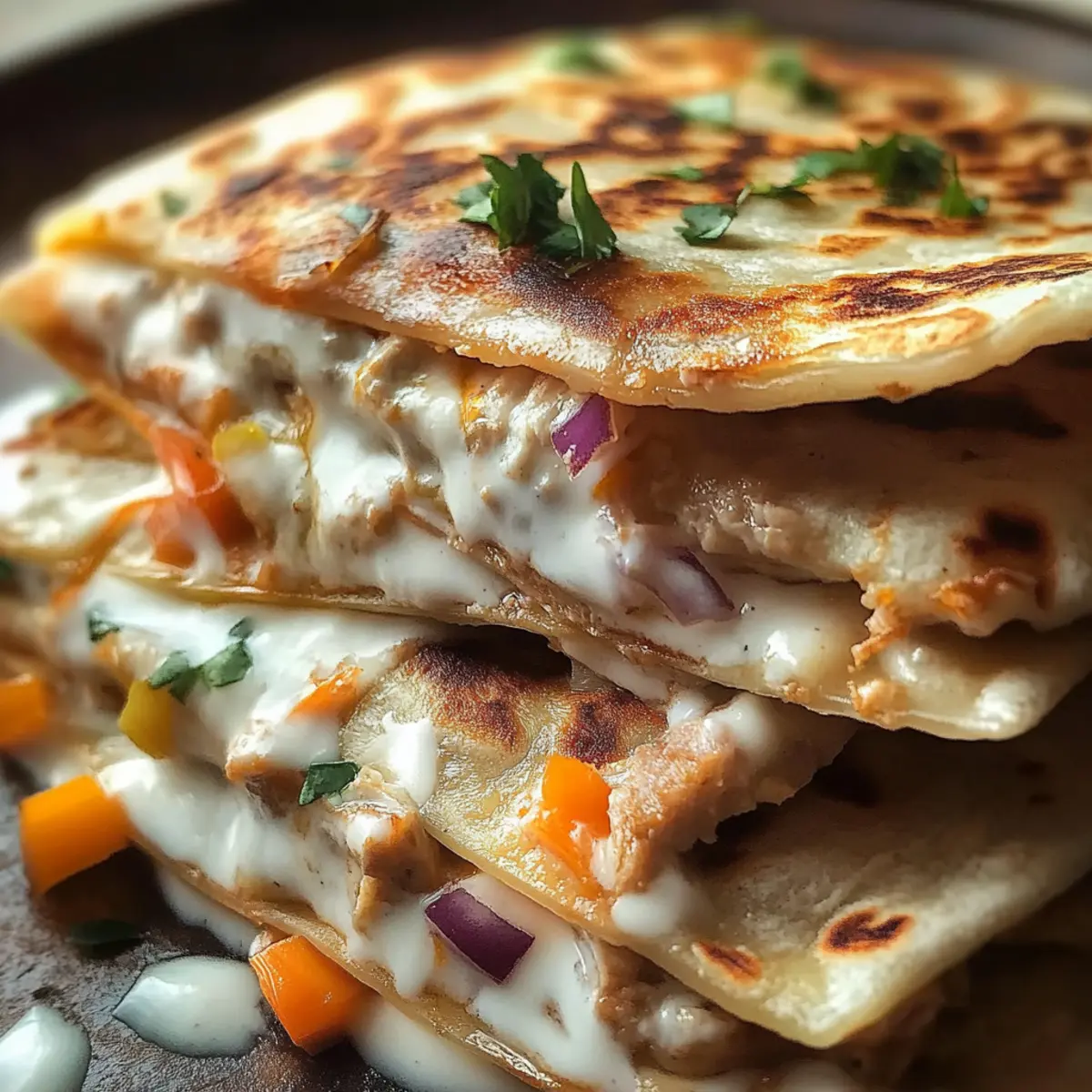 High-Protein Chicken Ranch Quesadilla