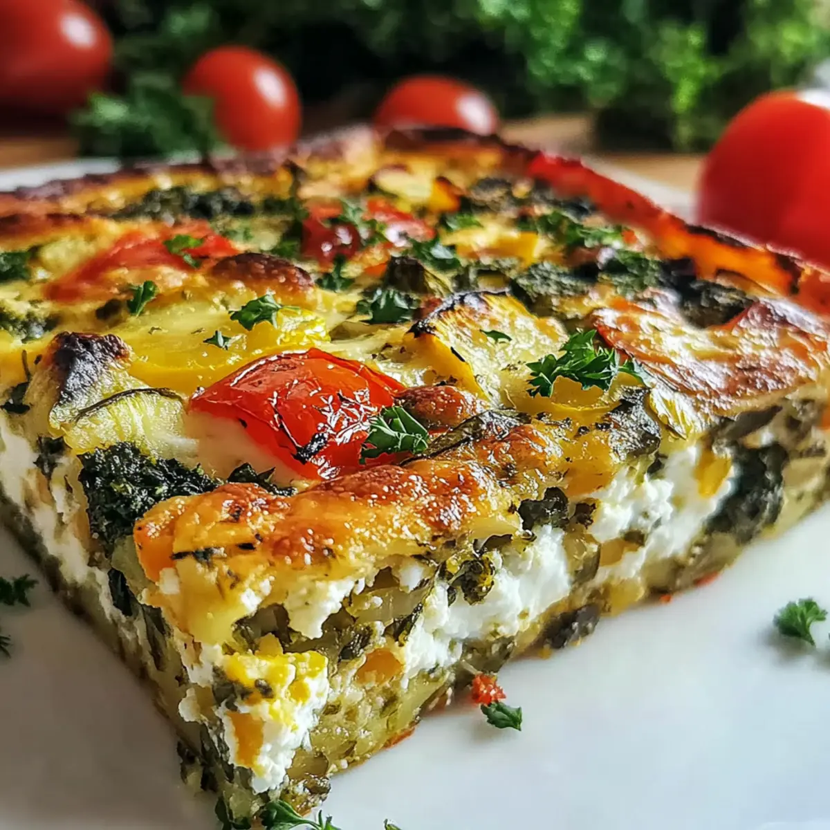 High-Protein Veggie Bake with Cottage Cheese