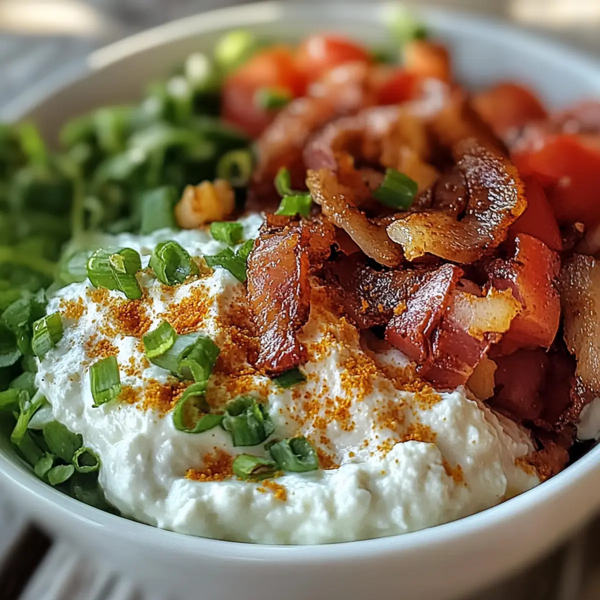 High Protein BLT Cottage Cheese Bowl