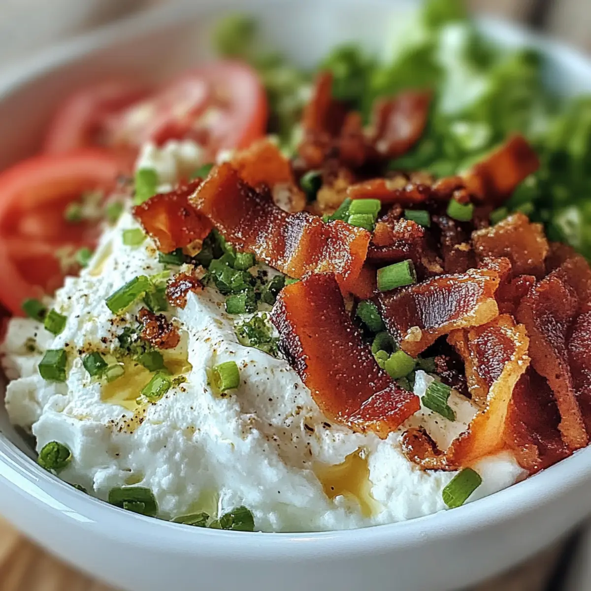 High Protein BLT Cottage Cheese Bowl