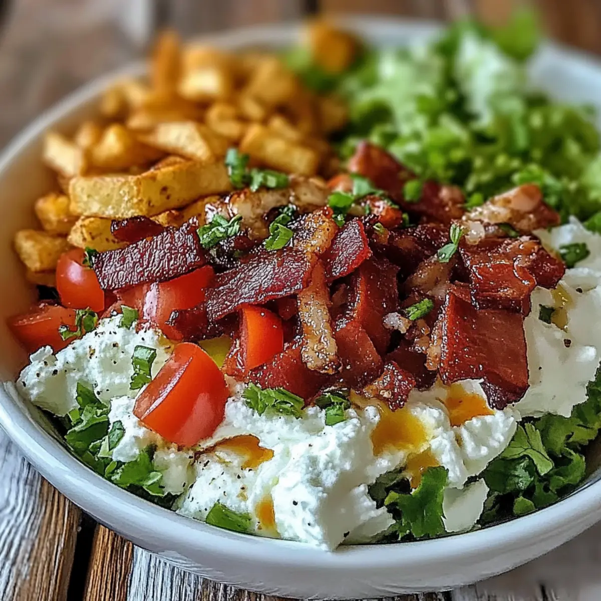 High Protein BLT Cottage Cheese Bowl