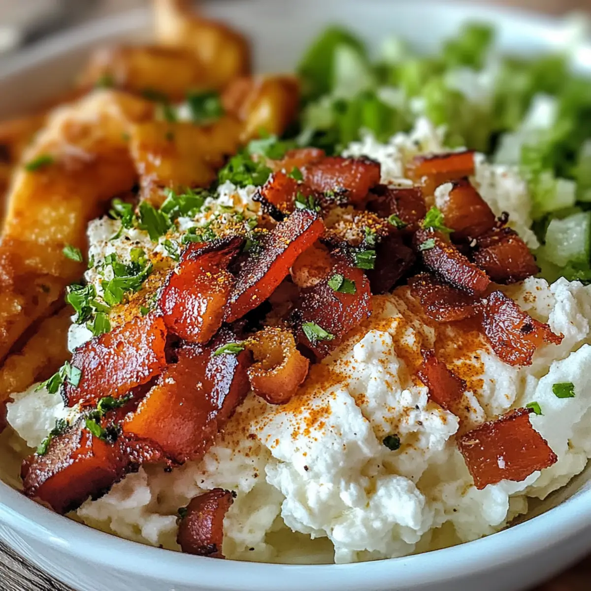 High Protein BLT Cottage Cheese Bowl