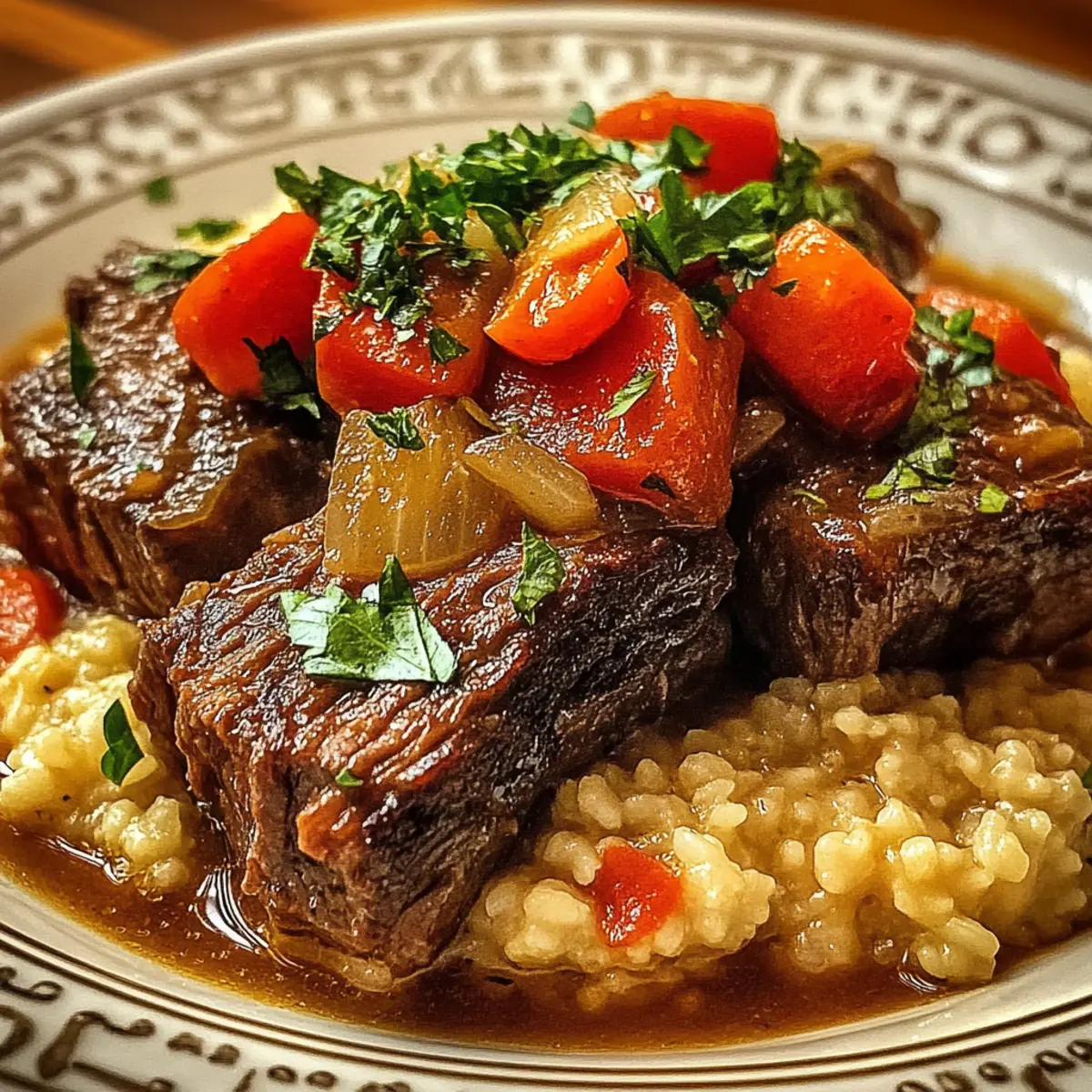 Italian Inspired Pot Roast and Risotto Dinner