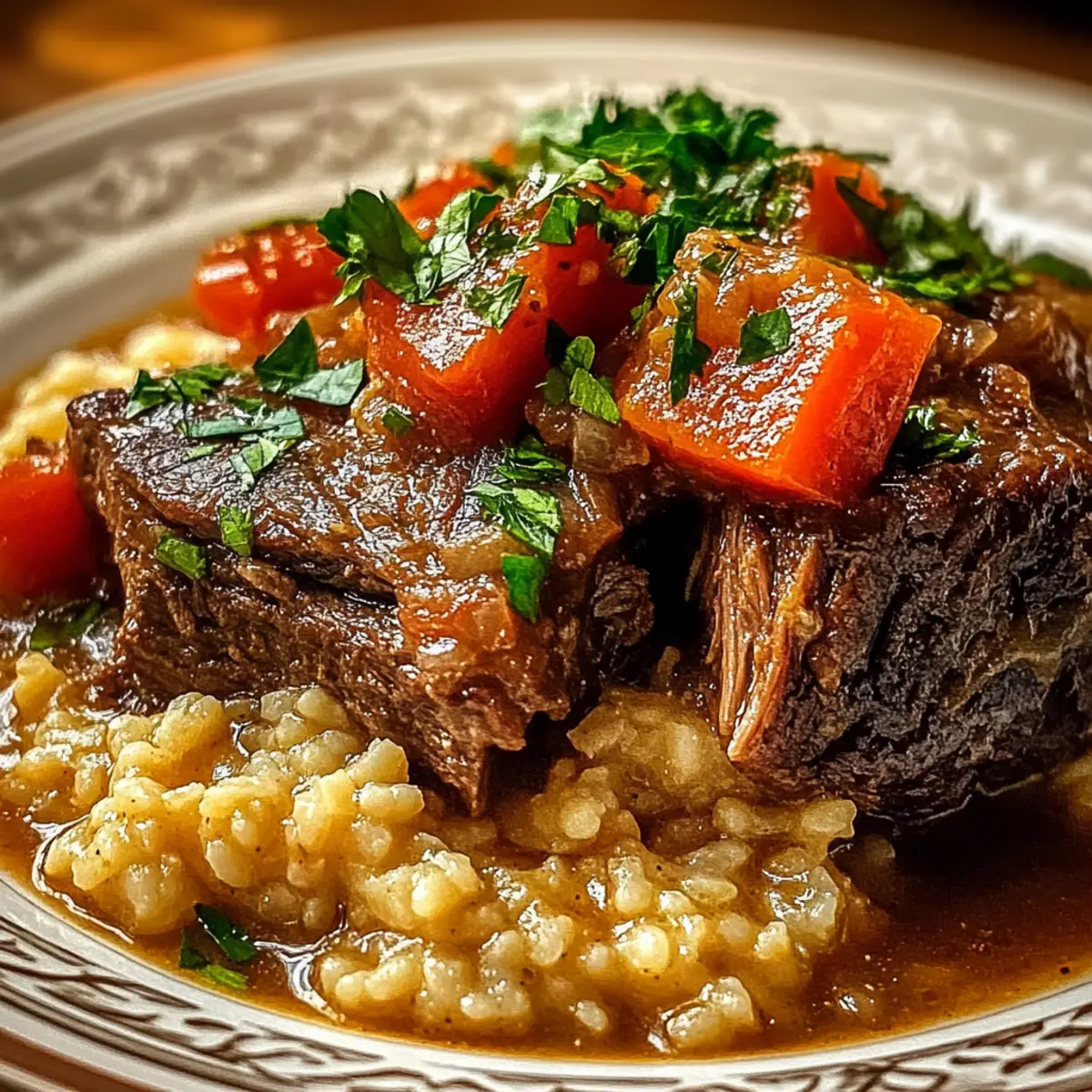 Italian Inspired Pot Roast and Risotto Dinner