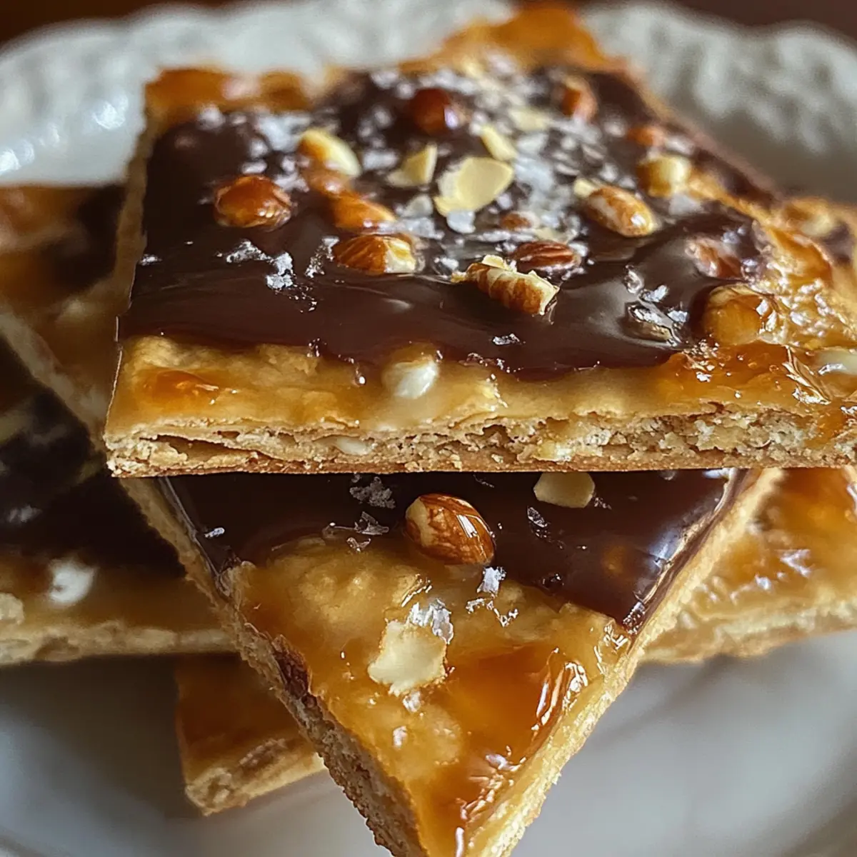 Keto Christmas Saltine Toffee