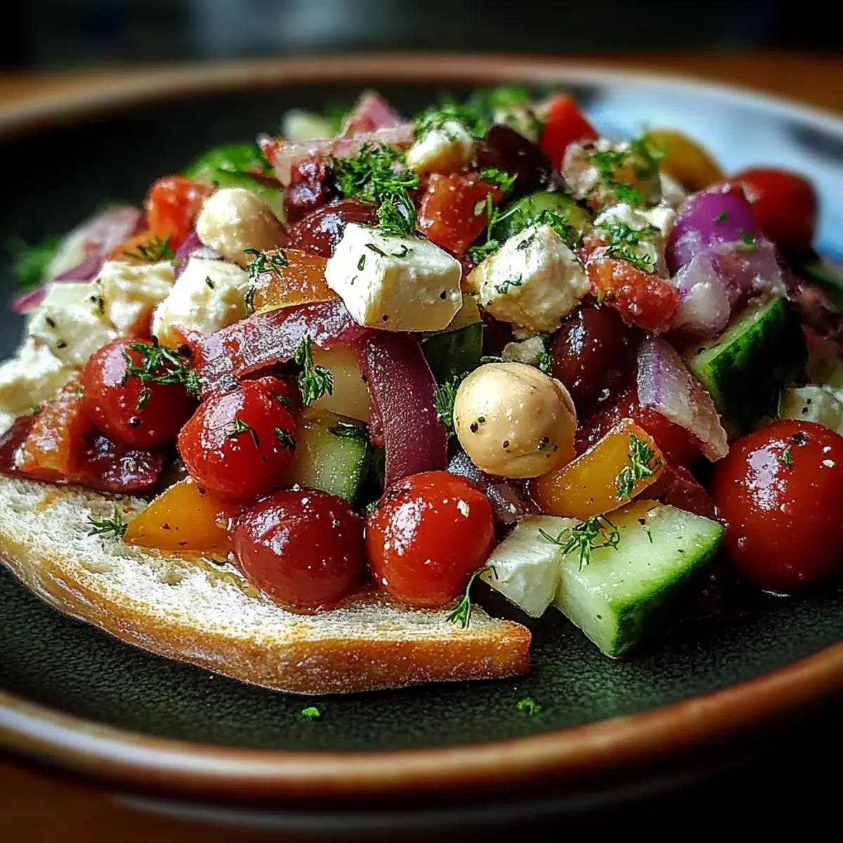 Mediterranean Bean Salad With Feta