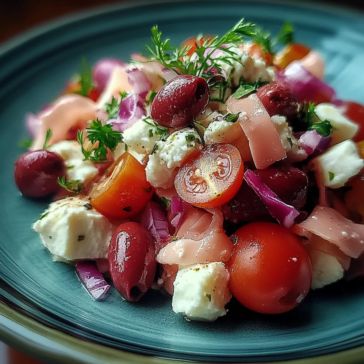Mediterranean Bean Salad With Feta