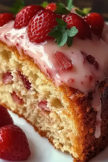 Moist Strawberry Milkshake Pound Cake