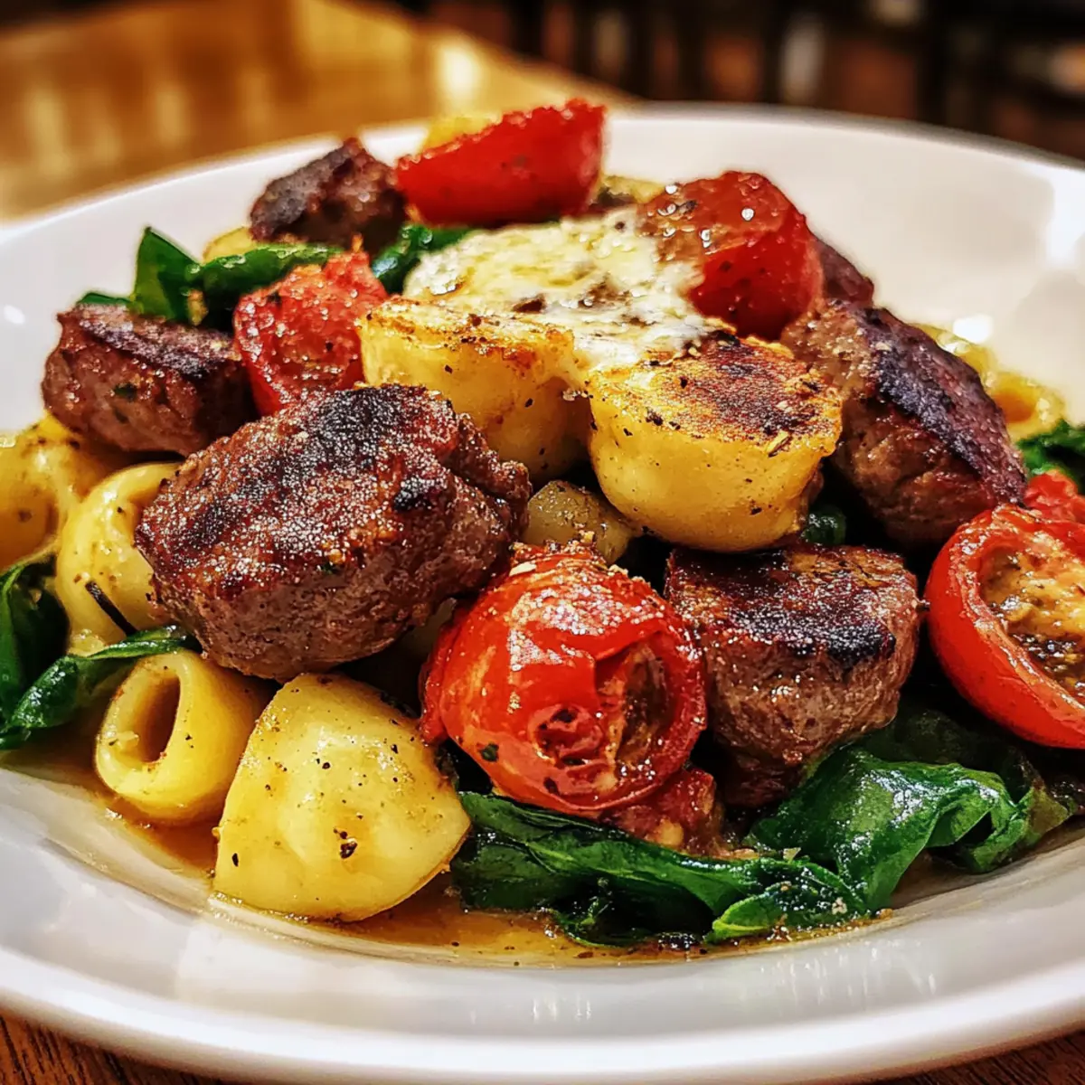 One-Pan Steak Bite Tortellini