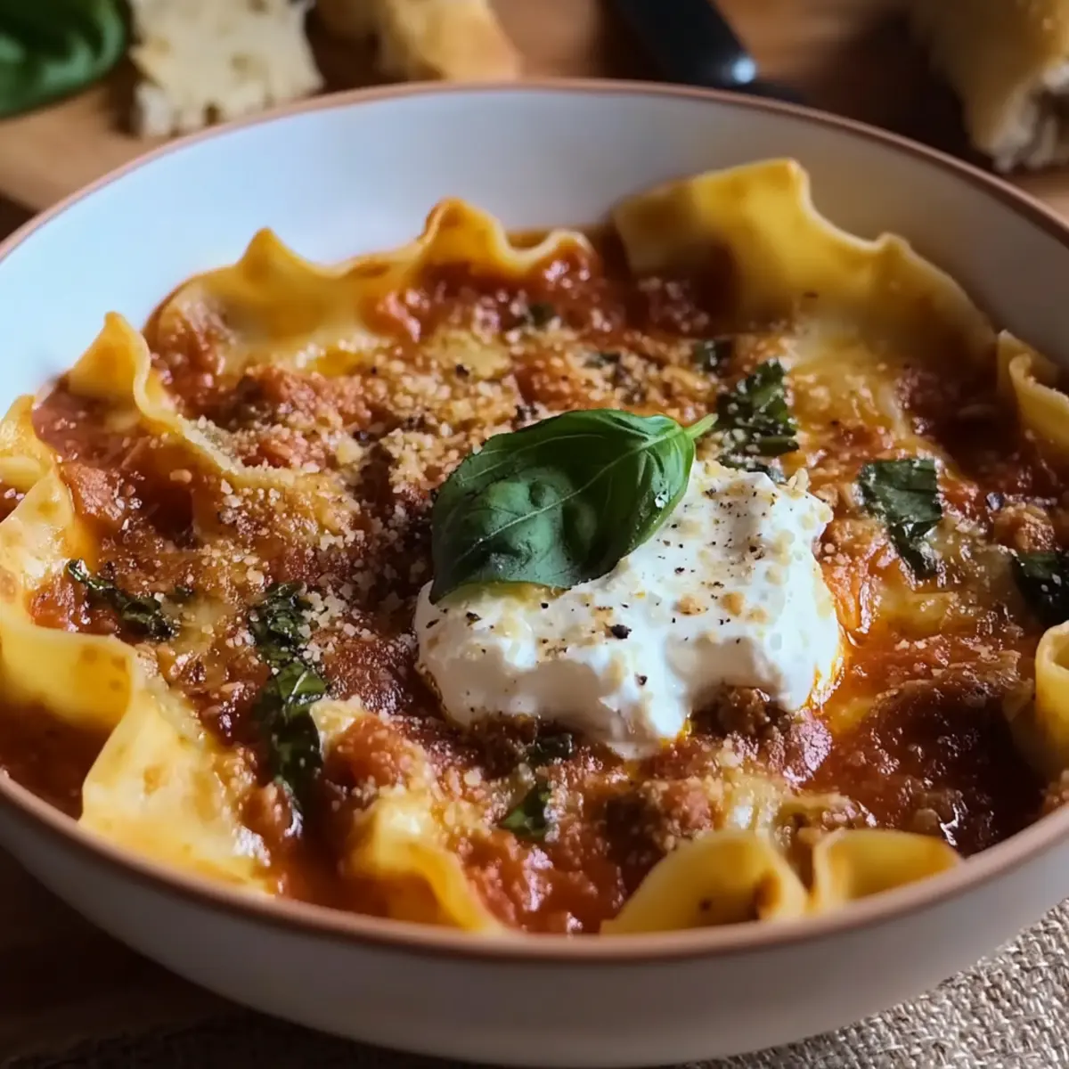One-Pot Lasagna Soup