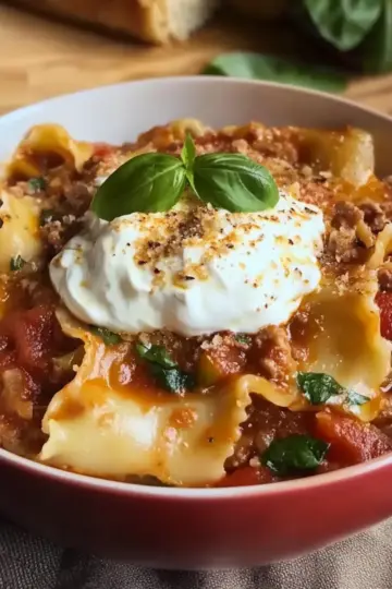 One-Pot Lasagna Soup